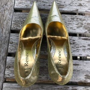 J.Renee Women’s Bolero Gold Pumps